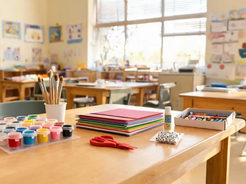 elementary classroom art table