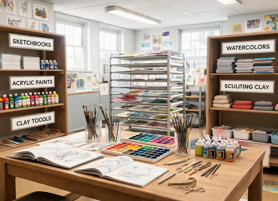middle school art studio materials