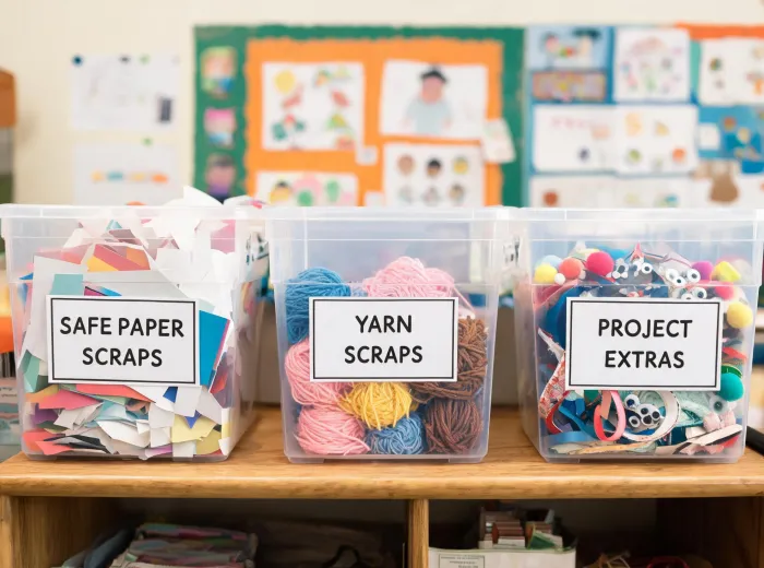 craft material reuse bins